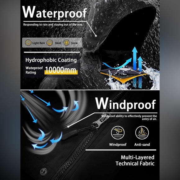 Women's Waterproof 3-in-1 Ski Snow Jacket Puffer Liner Insulated Winter Coat NEW - Picture 4 of 9